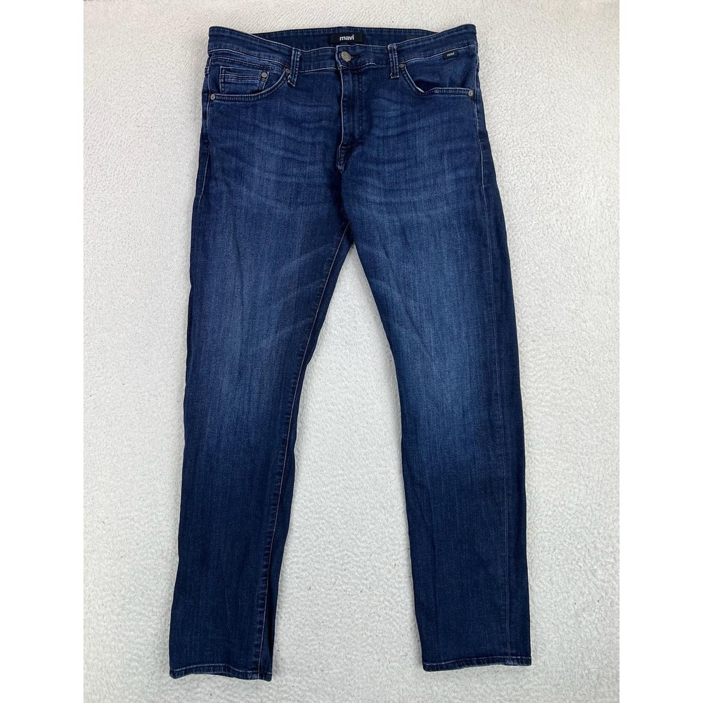 Mavi Jake Jeans Mens 36x32 Blue Slim Tapered Stretch Denim Medium Wash Pants